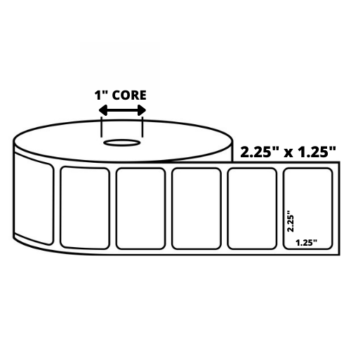 2.25" x 1.25" Desktop Direct Thermal Labels - 1000 Labels Per Roll 2.25" x 1.25" Desktop Direct Thermal Labels - 1000 Labels Per Roll