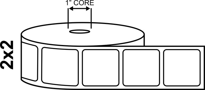 2" x 2" Desktop Direct Thermal Labels - 750 Labels Per Roll 2" x 2" Desktop Direct Thermal Labels - 750 Labels Per Roll