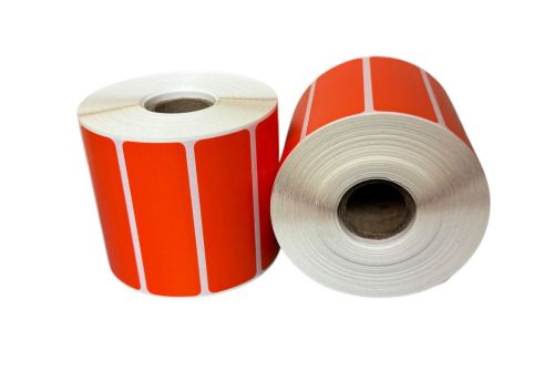 3 x 1 inch, RED | Direct Thermal Labels - 1" Core