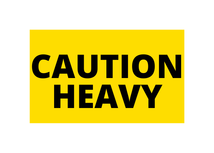 CAUTION HEAVY | 3"x5" Yellow Stickers | 250 Labels Per Roll | Free Shipping!