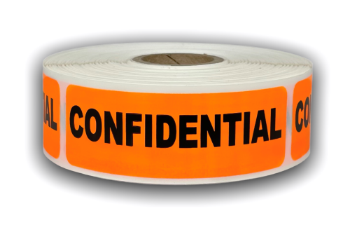 Confidential Labels - 1"x3", 500 Labels