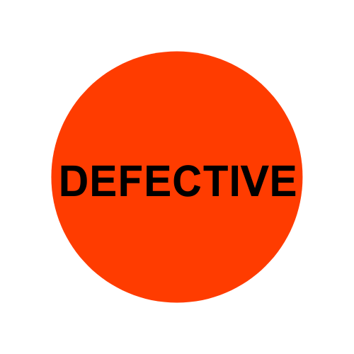 Defective Stickers | 2" Round Red Labels | Self-adhesive | 300 Labels | Free Shipping!     
