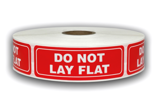 Do Not Lay Flat Stickers - 1"x3", 500 Labels