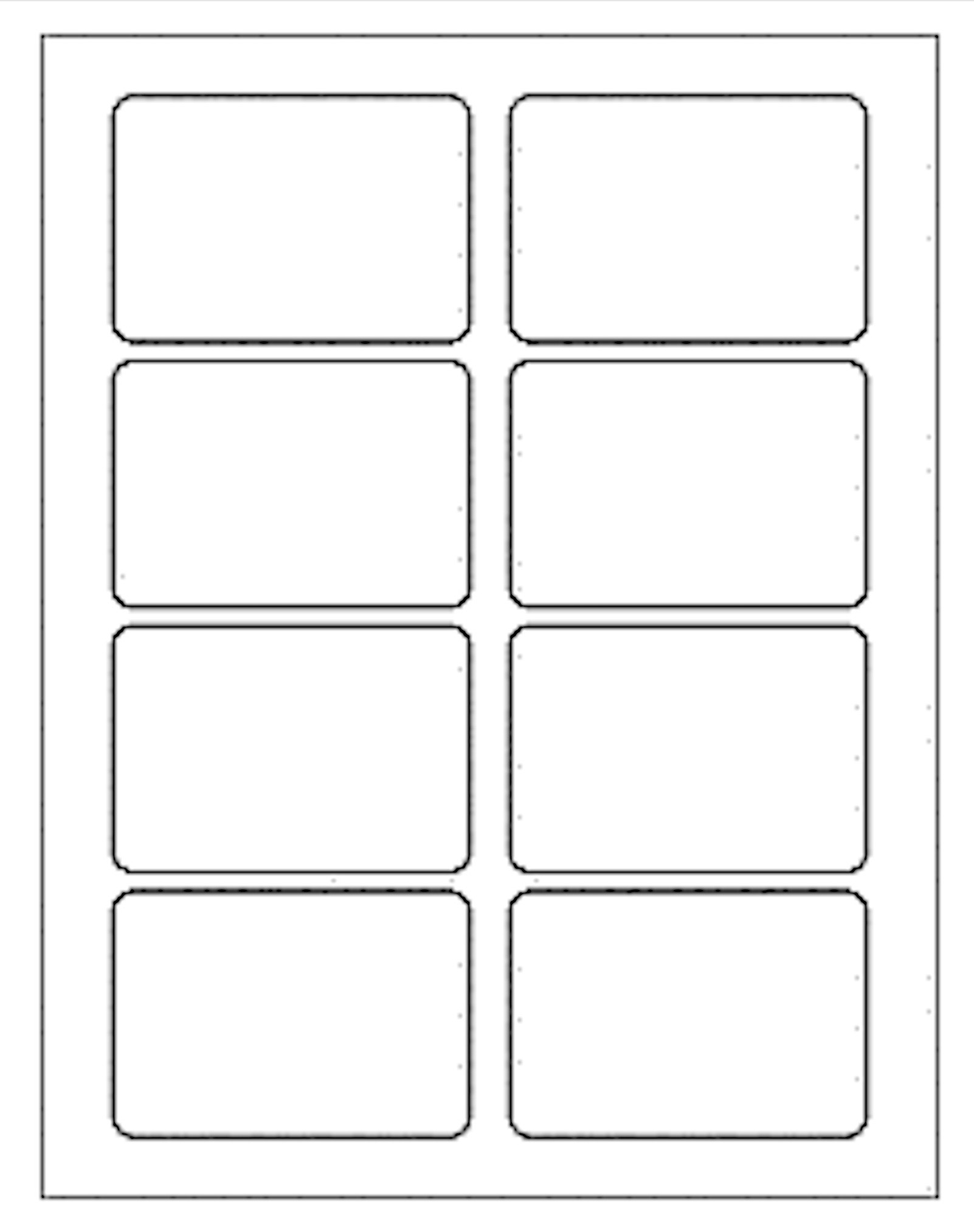 White 3.375" x 2.3125" Name Tag or Jar Labels 8-Up | 10 Sheets | 80 Peel & Stick Labels