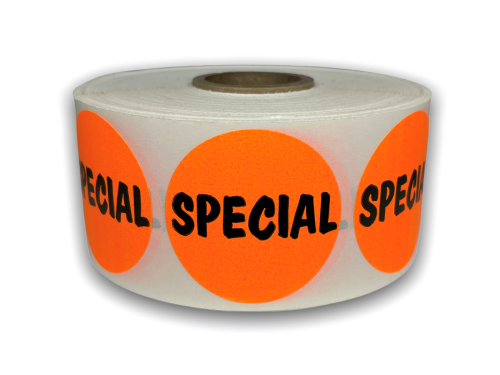 1000 Labels 1.5 Round Orange Buy ONE GET ONE 50% Off Point of Sale Discount Pricing Retail Stickers 1 Roll 
