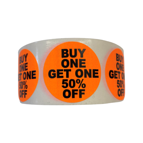 1000 Retail Labels - Buy One Get One 50% Off - 1.5" Circle 