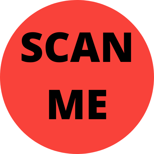 Red SCAN ME Stickers | 2" Round | Self-adhesive | 500 Labels 