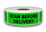 Scan Before Delivery Stickers - 1"x3", 500 Labels 