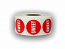 Sweet Red/White Packaging Stickers -  1-1/8" Round, 1000 Labels  
