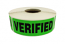 VERIFIED Stickers | 1" x 3" Green | Offered in Rolls of 500 Labels and 1000 Labels | Free Shipping! 