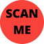 Red SCAN ME Stickers | 2" Round | Self-adhesive | 300 Labels | Free Shipping!  