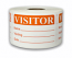 Orange Visitor Stickers - Name, Visiting, Date | 2"x3" | Self-adhesive | 500 Labels 1 Roll | Free Shipping!     