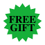10 Roll Pack of Free Gift Labels | Green 2" Starburst Stickers | Self-adhesive | 300 Labels Per Roll | Free Shipping!    