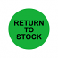 Return To Stock Stickers | 2" Round Green Labels | Self-adhesive | 500 Labels | Free Shipping!  