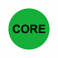 Core Stickers | 2" Round Green Labels | Self-adhesive | 500 Labels | Free Shipping!    
