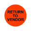 Return To Vendor Stickers | 2" Round Red Labels | Self-adhesive | 300 Labels | Free Shipping!    