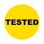Tested Stickers | 2" Round Yellow Labels | Self-adhesive | 300 Labels | Free Shipping!    