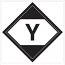 Limited Quantity "Y" Stickers D.O.T. Other Regulated Labels | 2.25"x2.25" | 500 Labels 