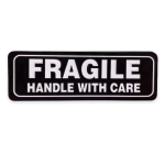 Fragile Stickers - 1"x3" White and Black, 500 Labels 