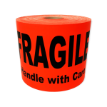 Br/Red Fragile Handle with Care Stickers | 4"x6" | 250 Labels | Free Shipping!