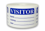 Blue Visitor Stickers - Name, Visiting, Date | 2"x3" | Self-adhesive | 500 Labels 1 Roll | Free Shipping!   