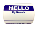 Blue Hello My Name Is Stickers | 2"x3-1/2" | Self-adhesive | Choose from Rolls of 100, 300, and 500 Labels! | Free Shipping!  