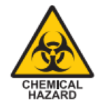 Shipping & Handling D.O.T. - Chemical Hazard Stickers | 1x1 inch (1"x1") Label | Self-Adhesive | 1" Core | 500 Labels 
