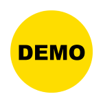 Demo Stickers | 2" Round Yellow Labels | Self-adhesive | 300 Labels | Free Shipping!  