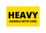HEAVY Handle with Care | 2x4 inch (2"x4") Yellow Stickers | Self-Adhesive | 300 Labels Per Roll | Free Shipping! 