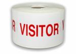 Red Visitor (only) Stickers | 2"x3" | Self-adhesive | 500 Labels 1 Roll | Free Shipping!     