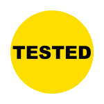 Tested Stickers | 2" Round Yellow Labels | Self-adhesive | 500 Labels | Free Shipping!    