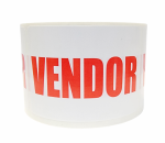 Red VENDOR Stickers | 2"x3" | Self-adhesive | 500 Labels 