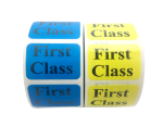 First Class Stickers | .875"x1.25" Mailing Labels | Self-adhesive | 300 Labels | Choose Blue or Yellow Label | Free Shipping! 