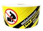 Yellow Minimum Two Person Lift Stickers | 2.5"x8.125" | 250 Labels | Free Shipping!  