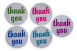 Thank You Stickers | White 1.5" Circle | Self-adhesive | 300 Labels | Choose Your Thank You Color! | Free Shipping! 